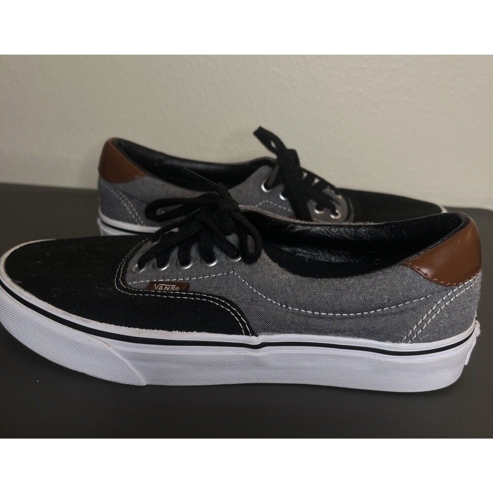 Vans Era 59 Mens Black White Walking Skateboard Shoes Sneakers - Size 7